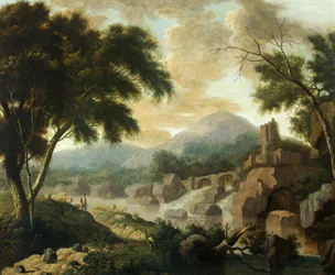 Landschaft mit reißendem Fluss, 1760-1800